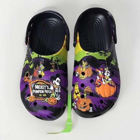 Disney Parks Halloween 2024 Mickey’s Pumpkin Patch Adult Clogs Crocs Size M6/W8 - Picture 2 of 9